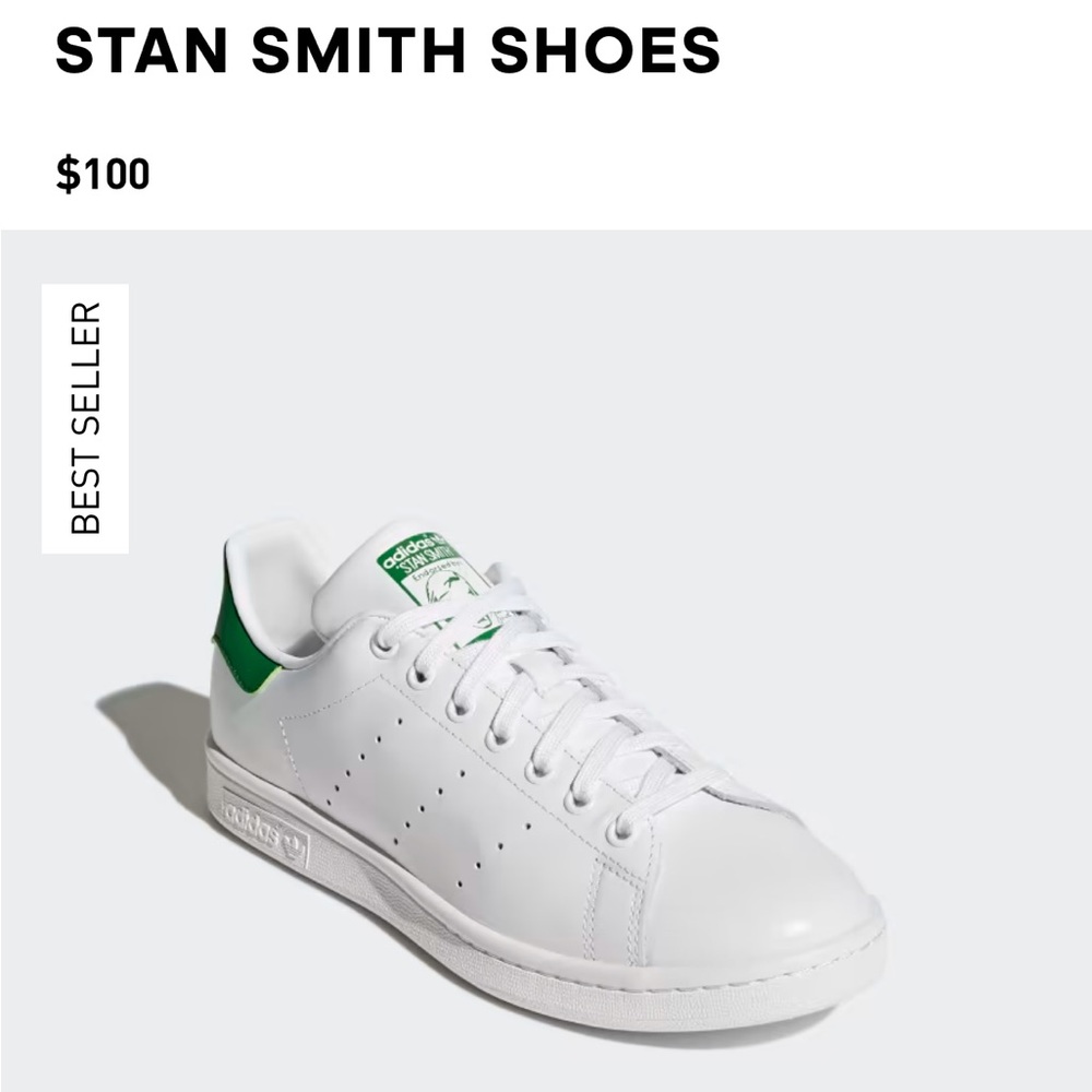 Adidas Stan Smith White Green Sneakers